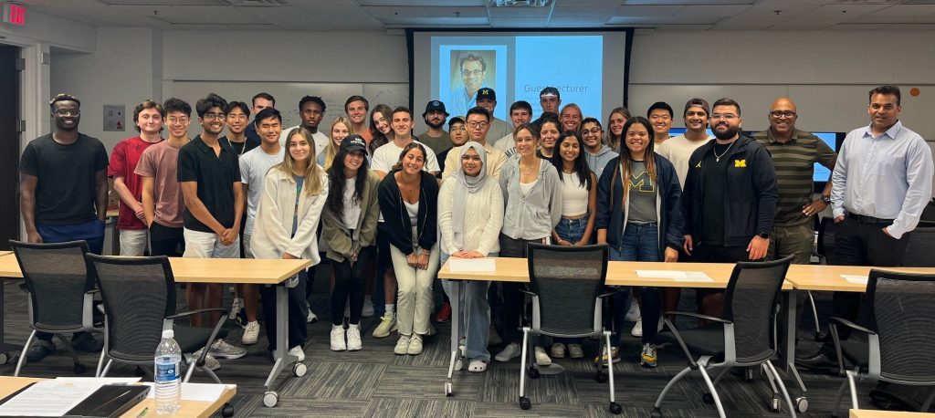urban entrepreneurship practicum students, instructor, and guest speaker